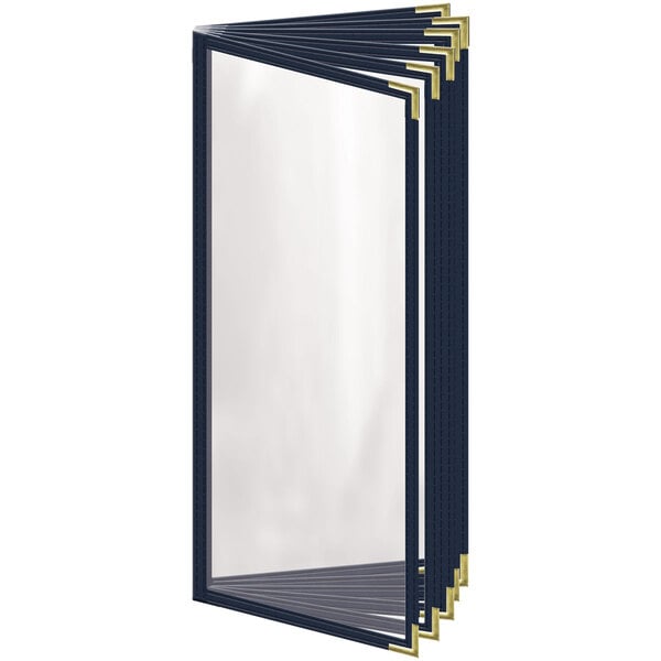 H. Menu Cover w/ Gold Smooth Corners and Gloss Finish – item 759T127CG41