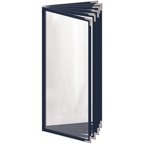 H. Menu Cover w/ Silver Smooth Corners and Gloss Finish – item 759T127DG41