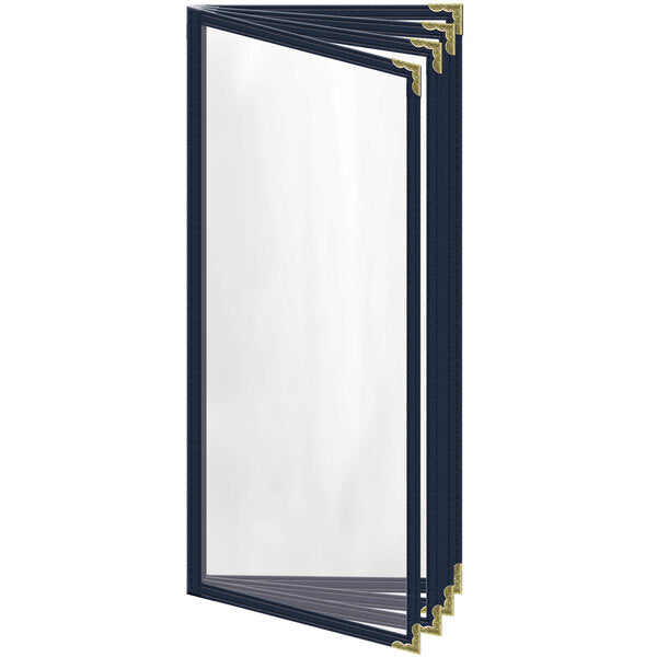 H. Menu Cover w/ Gold Decorative Corners and Gloss Finish – item 759TDD7AG41