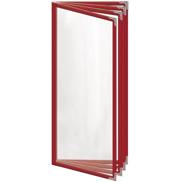 H. Menu Cover w/ Silver Decorative Corners and Gloss Finish – item 759TDD3BG41