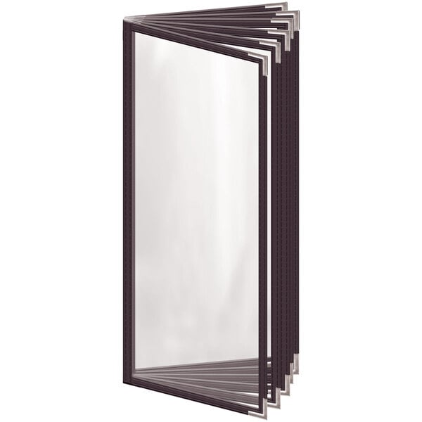 H. Menu Cover w/ Silver Smooth Corners and Gloss Finish – item 759T125DG41