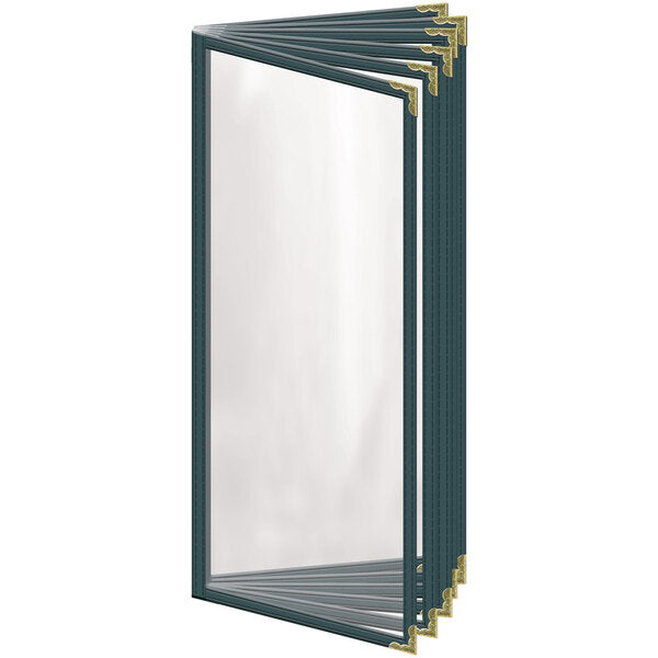 H. Menu Cover w/ Gold Decorative Corners and Gloss Finish – item 759T126AG41