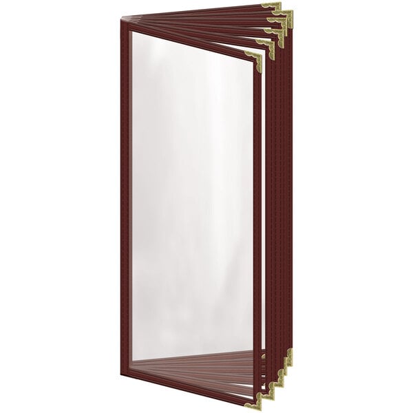 H. Menu Cover w/ Decorative Corners and Gloss Finish – item 759T128AG41