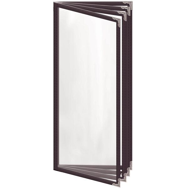H. Menu Cover w/ Silver Decorative Corners and Gloss Finish – item 759TDD5BG41
