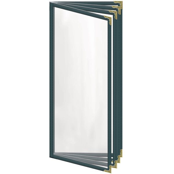 H. Menu Cover w/ Gold Decorative Corners and Gloss Finish – item 759TDD6AG41