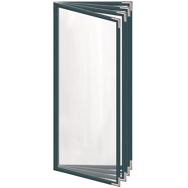 H. Menu Cover w/ Silver Smooth Corners and Gloss Finish – item 759TDD6DG41
