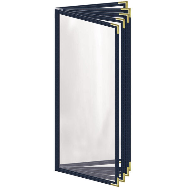 H. Menu Cover w/ Gold Smooth Corners and Gloss Finish – item 759TEN7CG41