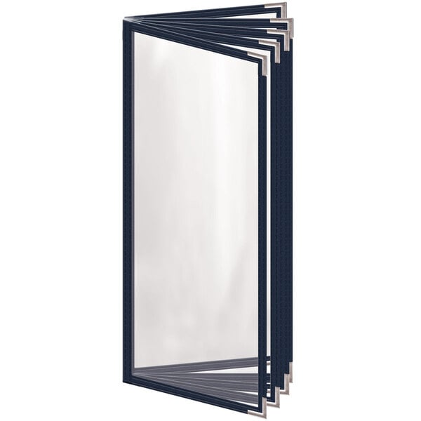 H. Menu Cover w/ Silver Smooth Corners and Gloss Finish – item 759TEN7DG41