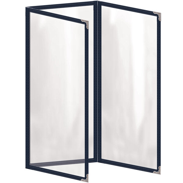H. Menu Cover w/ Silver Decorative Corners and Gloss Finish – item 759TET7BG41