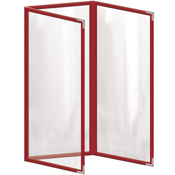 H. Menu Cover w/ Silver Smooth Corners and Gloss Finish – item 759TET3DG41