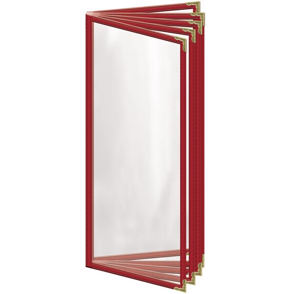 H. Menu Cover w/ Gold Decorative Corners and Gloss Finish – item 759TEN3AG41