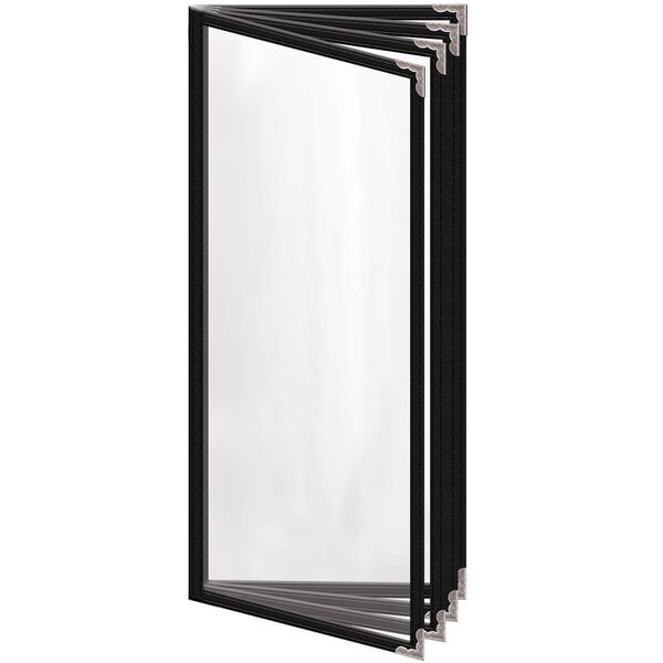 H. Menu Cover w/ Silver Decorative Corners and Gloss Finish – item 759TDD4BG41