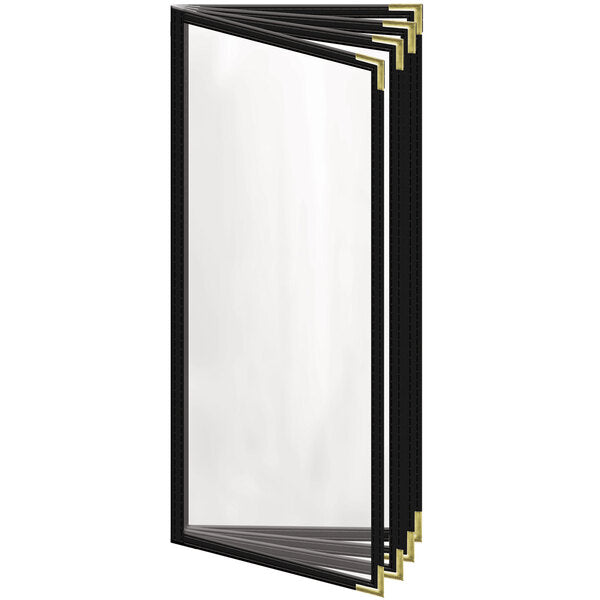 H. Menu Cover w/ Gold Smooth Corners and Gloss Finish – item 759TDD4CG41