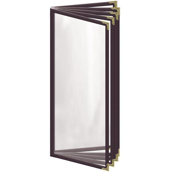 H. Menu Cover w/ Gold Decorative Corners and Gloss Finish – item 759TEN5AG41