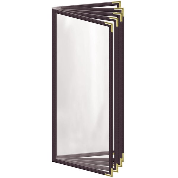 H. Menu Cover w/ Gold Smooth Corners and Gloss Finish – item 759TEN5CG41