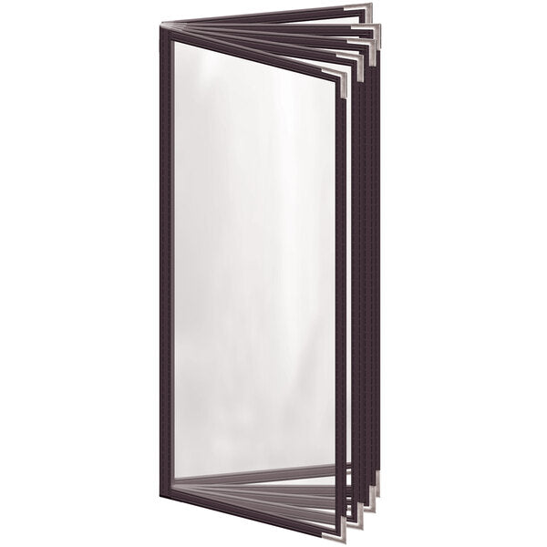 H. Menu Cover w/ Silver Smooth Corners and Gloss Finish – item 759TEN5DG41