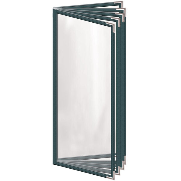 H. Menu Cover w/ Silver Smooth Corners and Gloss Finish – item 759TEN6DG41