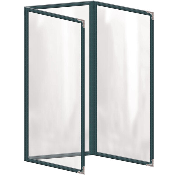 H. Menu Cover w/ Silver Decorative Corners and Gloss Finish – item 759TET6BG41