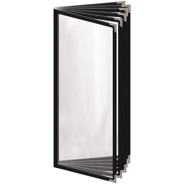 H. Menu Cover w/ Silver Decorative Corners and Gloss Finish – item 759T124BG41