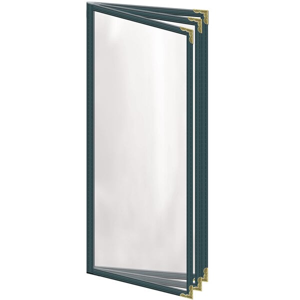 H. Menu Cover w/ Gold Decorative Corners and Gloss Finish – item 759TTB6AG41
