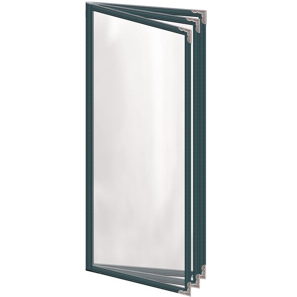 H. Menu Cover w/ Silver Decorative Corners and Gloss Finish – item 759TTB6BG41