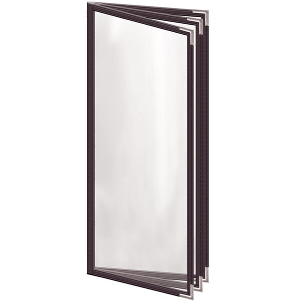 H. Menu Cover w/ Silver Smooth Corners and Gloss Finish – item 759TTB5DG41