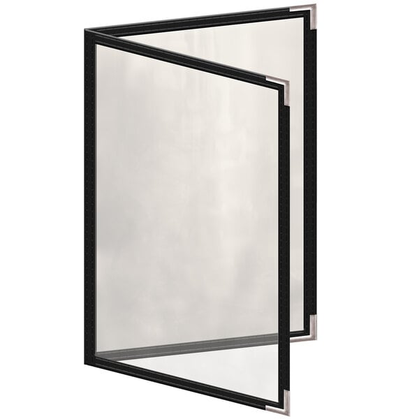 H. Menu Cover w/ Silver Smooth Corners and Gloss Finish – item 759TED4DG55
