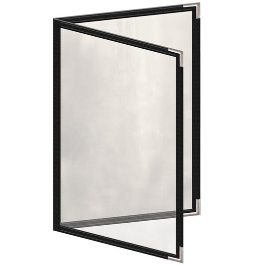H. Menu Cover w/ Silver Smooth Corners and Gloss Finish – item 759TED4DG55