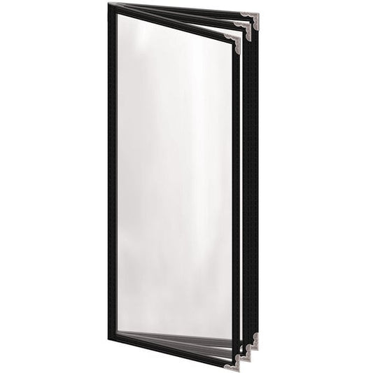H. Menu Cover w/ Silver Decorative Corners and Gloss Finish – item 759TTB4BG41