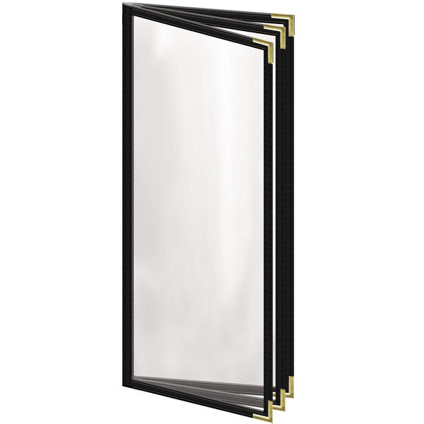 H. Menu Cover w/ Gold Smooth Corners and Gloss Finish – item 759TTB4CG41