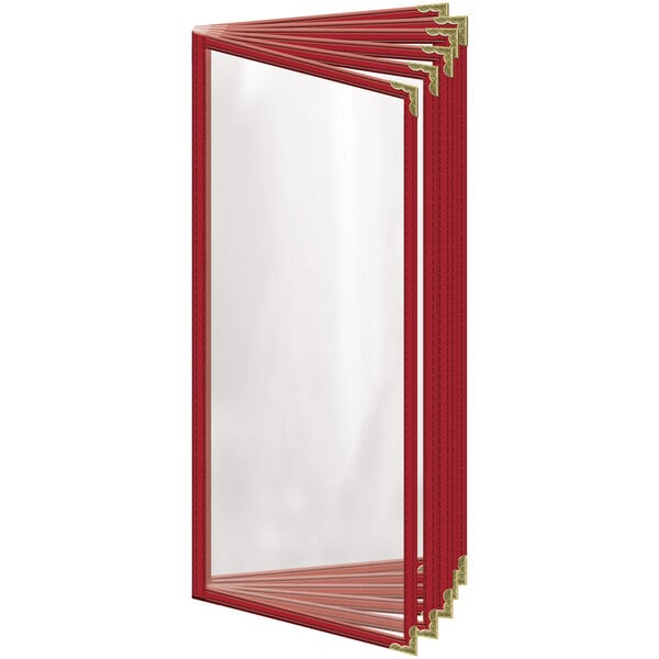 H. Menu Cover w/ Gold Decorative Corners and Gloss Finish – item 759T123AG41