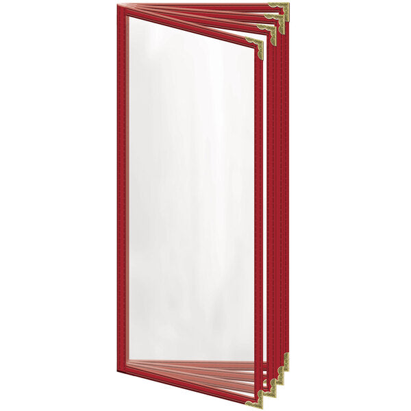H. Menu Cover w/ Gold Decorative Corners and Gloss Finish – item 759TDD3AG41