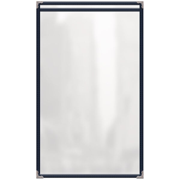 H. Menu Cover w/ Silver Decorative Corners and Gloss Finish – item 759TES7BG84