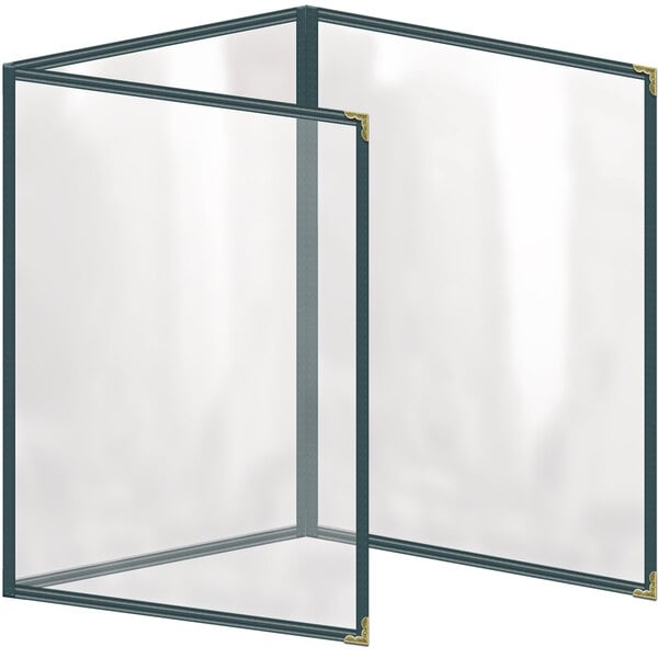 H. Menu Cover w/ Gold Decorative Corners and Gloss Finish – item 759TET6AG81
