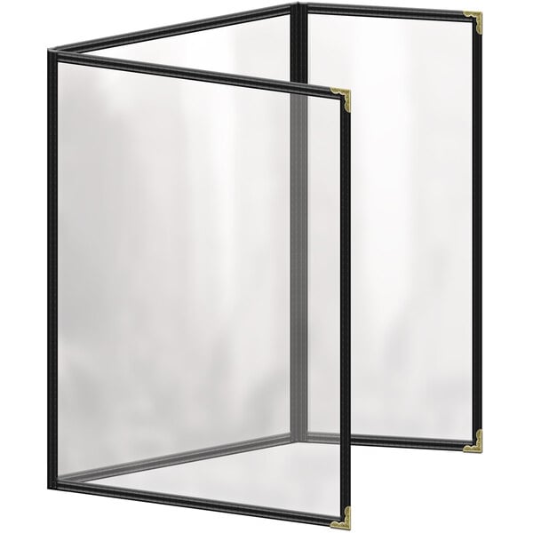 H. Menu Cover w/ Gold Decorative Corners and Glossy Finish – item 759TDQ4AG81