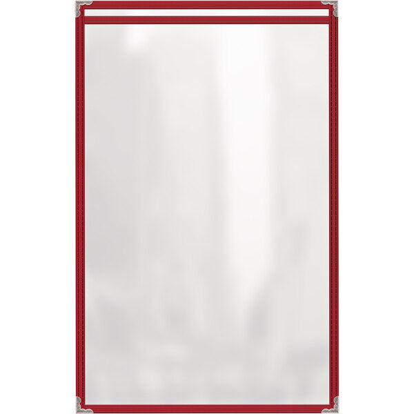 H. Menu Cover w/ Silver Decorative Corners and Gloss Finish – item 759TES3BG17