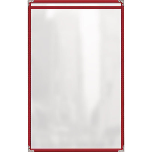 H. Menu Cover w/ Silver Decorative Corners and Gloss Finish – item 759TES3BG17