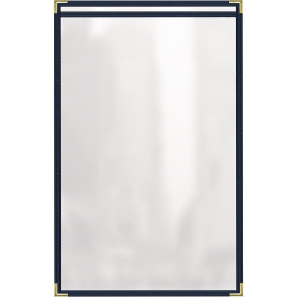 H. Menu Cover w/ Gold Smooth Corners and Gloss Finish – item 759TES7CG17
