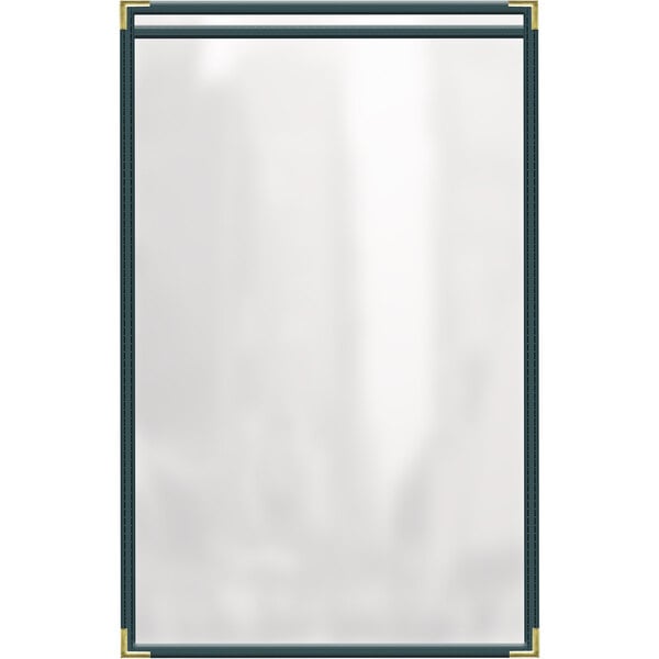 H. Menu Cover w/ Gold Smooth Corners and Gloss Finish – item 759TES6CG17