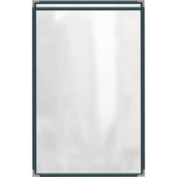 H. Menu Cover w/ Silver Decorative Corners and Gloss Finish – item 759TES6BG17