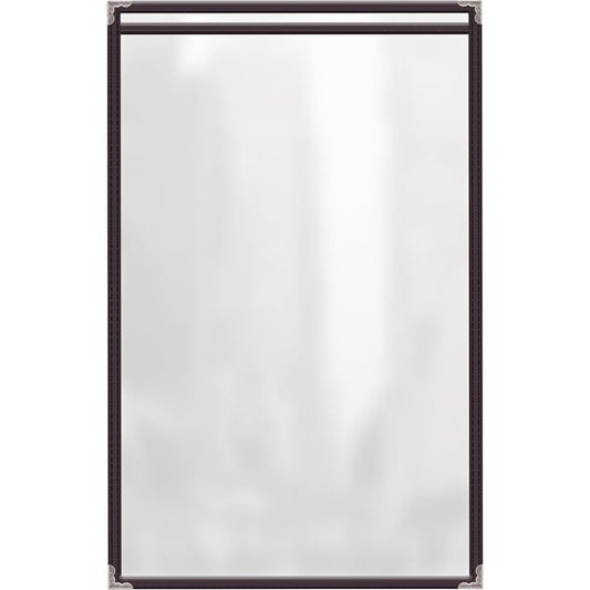H. Menu Cover w/ Silver Decorative Corners and Gloss Finish – item 759TES5BG17