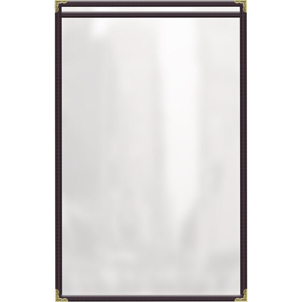 H. Menu Cover w/ Gold Decorative Corners and Gloss Finish – item 759TES5AG17