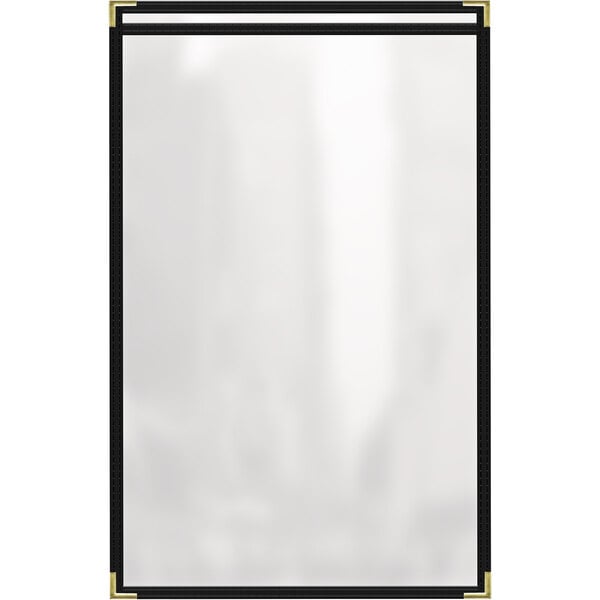 H. Menu Cover w/ Gold Smooth Corners and Gloss Finish – item 759TES4CG17