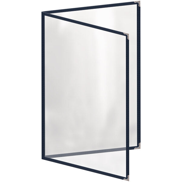 H. Menu Cover w/ Silver Decorative Corners and Gloss Finish – item 759TED7BG17