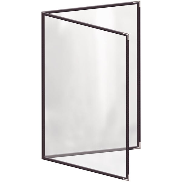 H. Menu Cover w/ Silver Smooth Corners and Gloss Finish – item 759TED5DG17