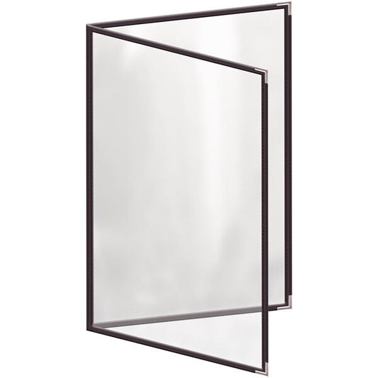 H. Menu Cover w/ Silver Smooth Corners and Gloss Finish – item 759TED5DG17