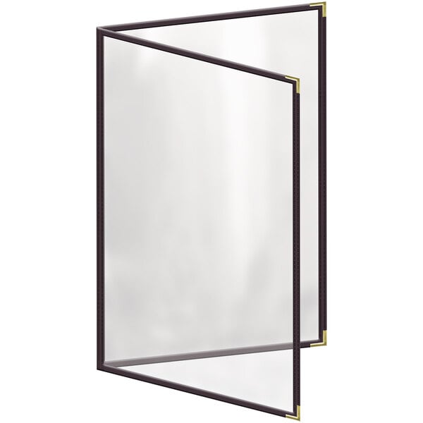 H. Menu Cover w/ Gold Smooth Corners and Gloss Finish – item 759TED5CG17