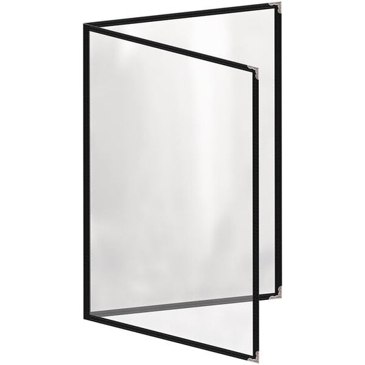 H. Menu Cover w/ Silver Decorative Corners and Gloss Finish – item 759TED4BG17