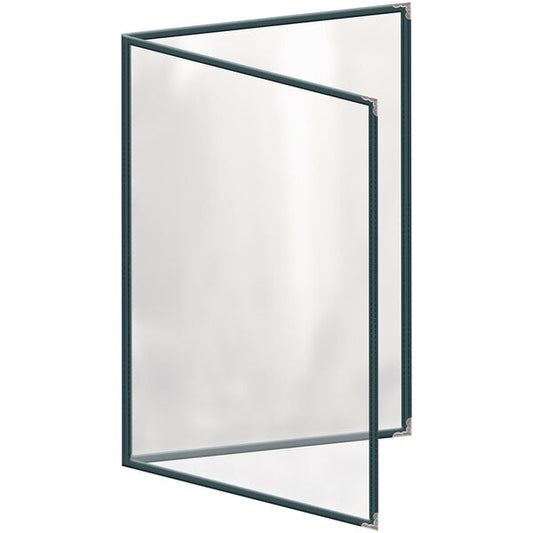 H. Menu Cover w/ Silver Decorative Corners and Gloss Finish – item 759TED6BG17