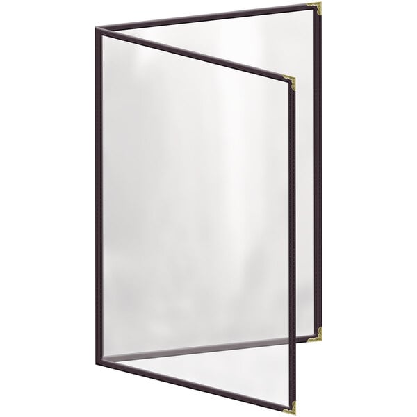 H. Menu Cover w/ Gold Decorative Corners and Gloss Finish – item 759TED5AG17